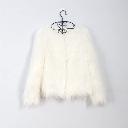 Kunstpelzjacke Damen Flauschig Lässig Oversized