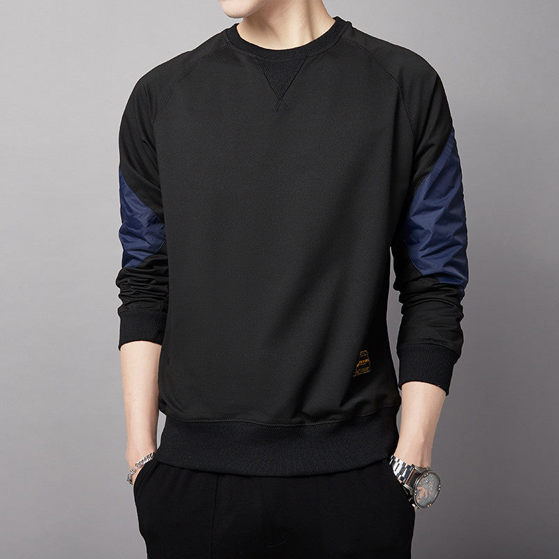 Herren Sweatshirt Sportlich Kontrast Ärmel Trendy - BerlinGlamour