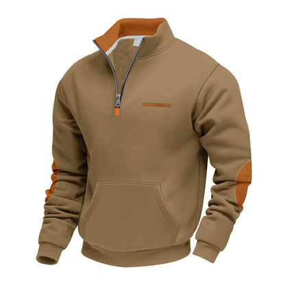 Herren Kapuzenpullover Mit Halbzipp Modern Farben