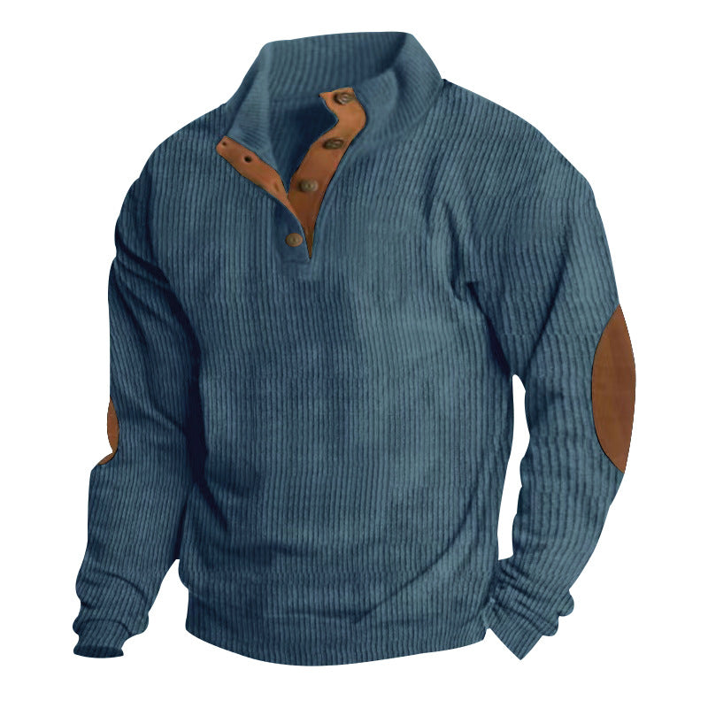 Herren Pullover Stehkragen Modern Kontrastakzent