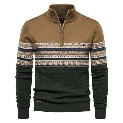Herren Pullover Modern Zipper Farbenfroh Trendy