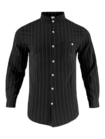Herren Hemd Streifenmuster Modern Slim Fit
