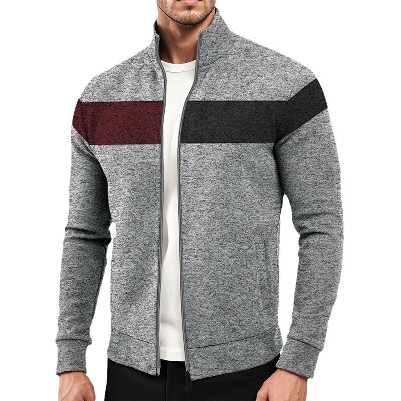 Herren Sportjacke Modern Schnitt Reißverschluss Funktionell