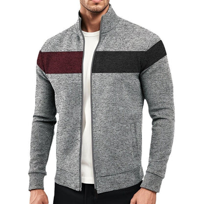 Herren Sportjacke Modern Schnitt Reißverschluss Funktionell