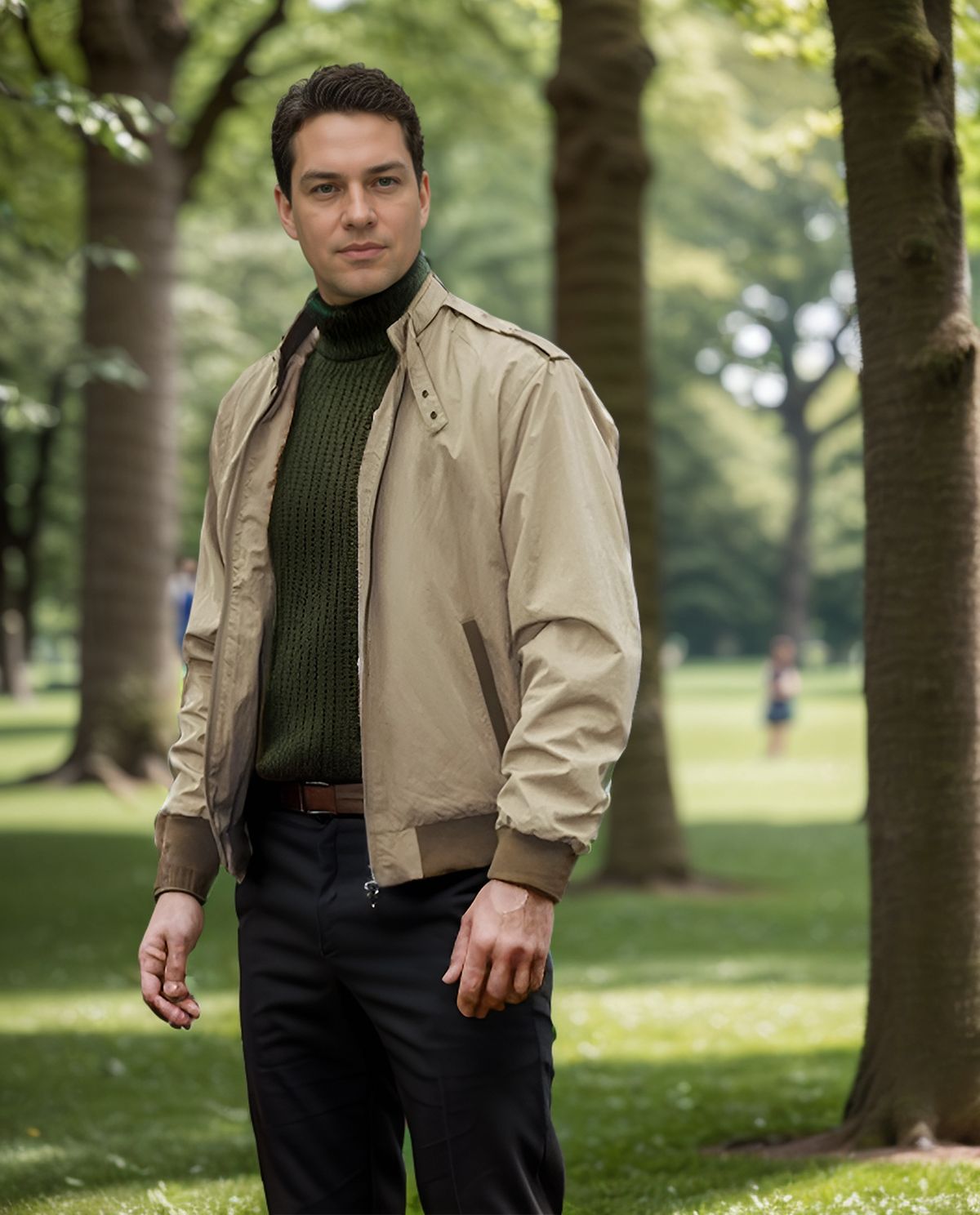 Herren Übergangsjacke Leicht Mit Kragen und Taschen