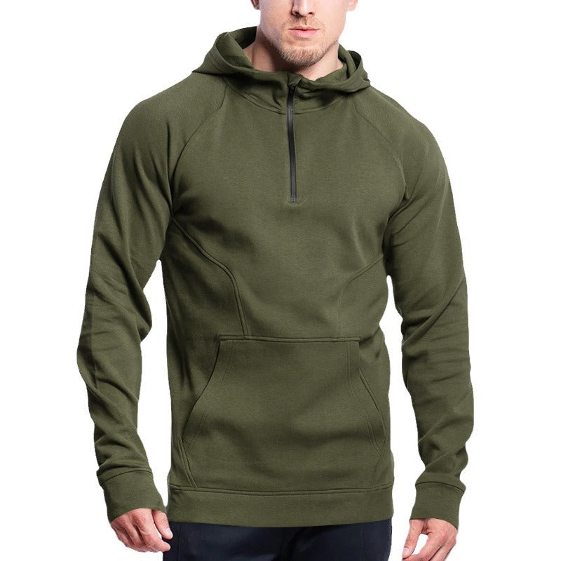 Herren Kapuzenpullover Funktionell Reißverschluss Kängurutasche