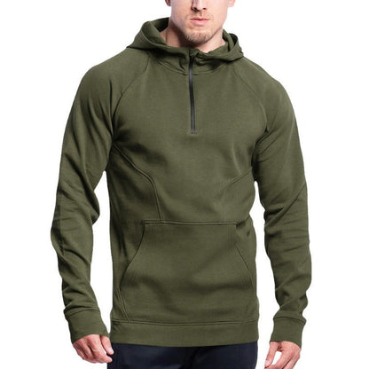 Herren Kapuzenpullover Funktionell Reißverschluss Kängurutasche