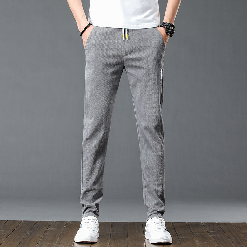 Herrenhose Bequem Baumwolle mit verstellbarem Bund und Taschen