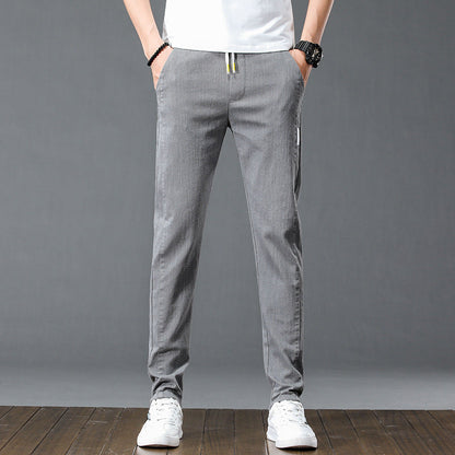 Herrenhose Bequem Baumwolle mit verstellbarem Bund und Taschen