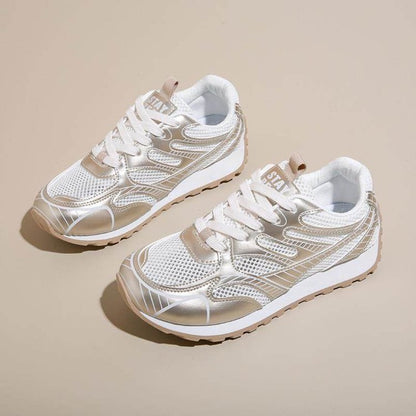 Damen Sneaker Sportlich Elegant mit Mesh Obermaterial