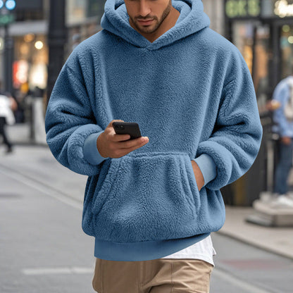 Großer Fleece-Hoodie Herren Übergroß Kängurutasche