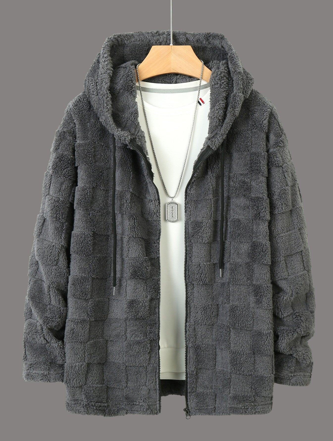 Herren Kuschelige Fleecejacke mit Kapuze und Taschen BerlinGlamour, eine elegante und stylische Lampe, die Ihre Garderobe und Dekorationen zum strahlen lässt. Die Lampe ist aus hoch