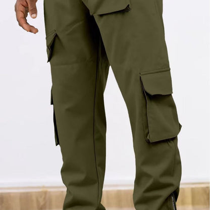 Herren Cargo-Hose Praktisch Reißverschluss Taschen Modern