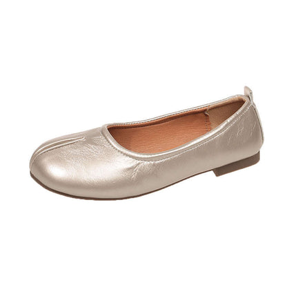 Damen Leder Mokassins Bequem Elegant Schwarz