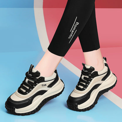 Damen Sneaker Plattform Schuhe mit Dämpfung Trendy Modisch