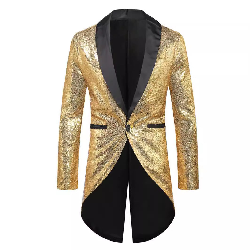 Herren Anzug Blazer Glitzernd Elegant Schalkragen - BerlinGlamour