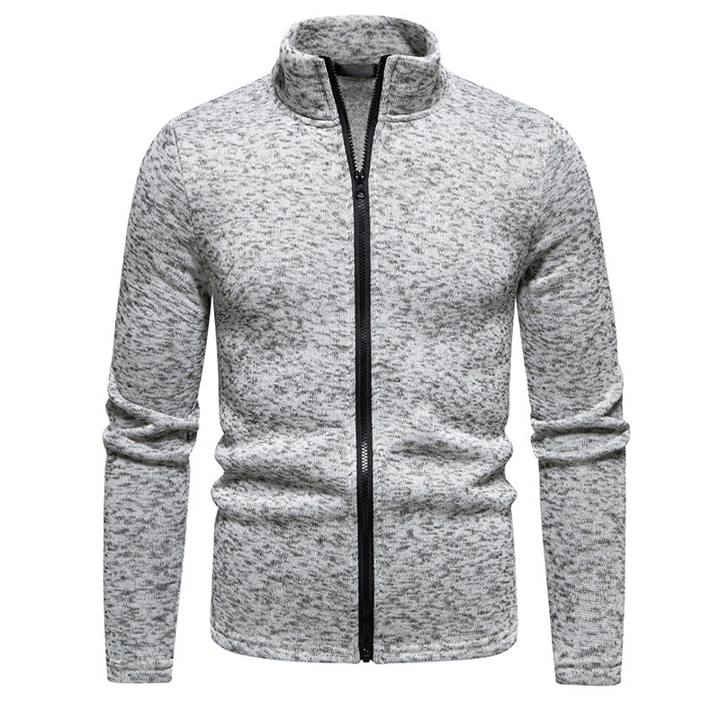 Herren Fleecejacke Warm mit Reißverschluss und Kragen