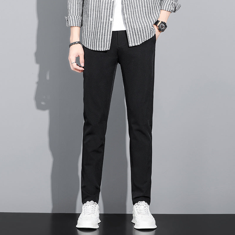Herren Chino-Hosen Slim-Fit Mit Taschen Modern