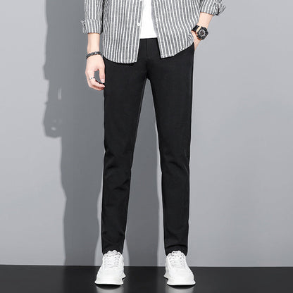 Herren Chino-Hosen Slim-Fit Mit Taschen Modern
