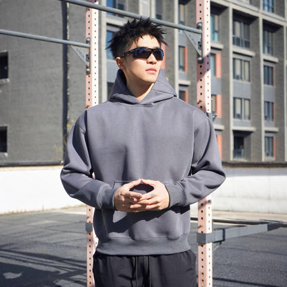 Herren Sweatshirt Oversized Kapuzenpulli Baumwolle Modern