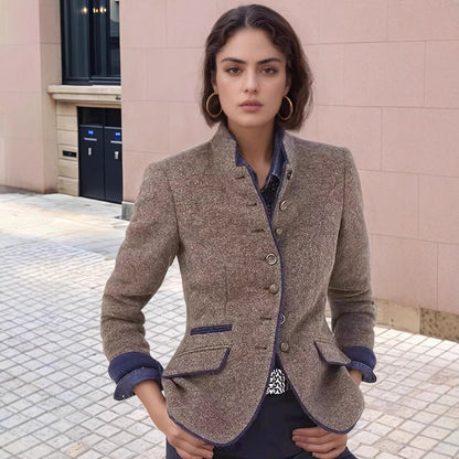 Elegante Damen Blazerjacke Mit Knöpfen und Taschen - BerlinGlamour