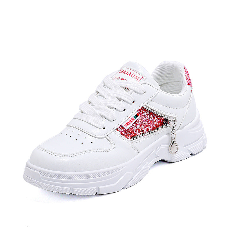 Damen Sneaker Chunky Glitzer Schuhe Rutschfest