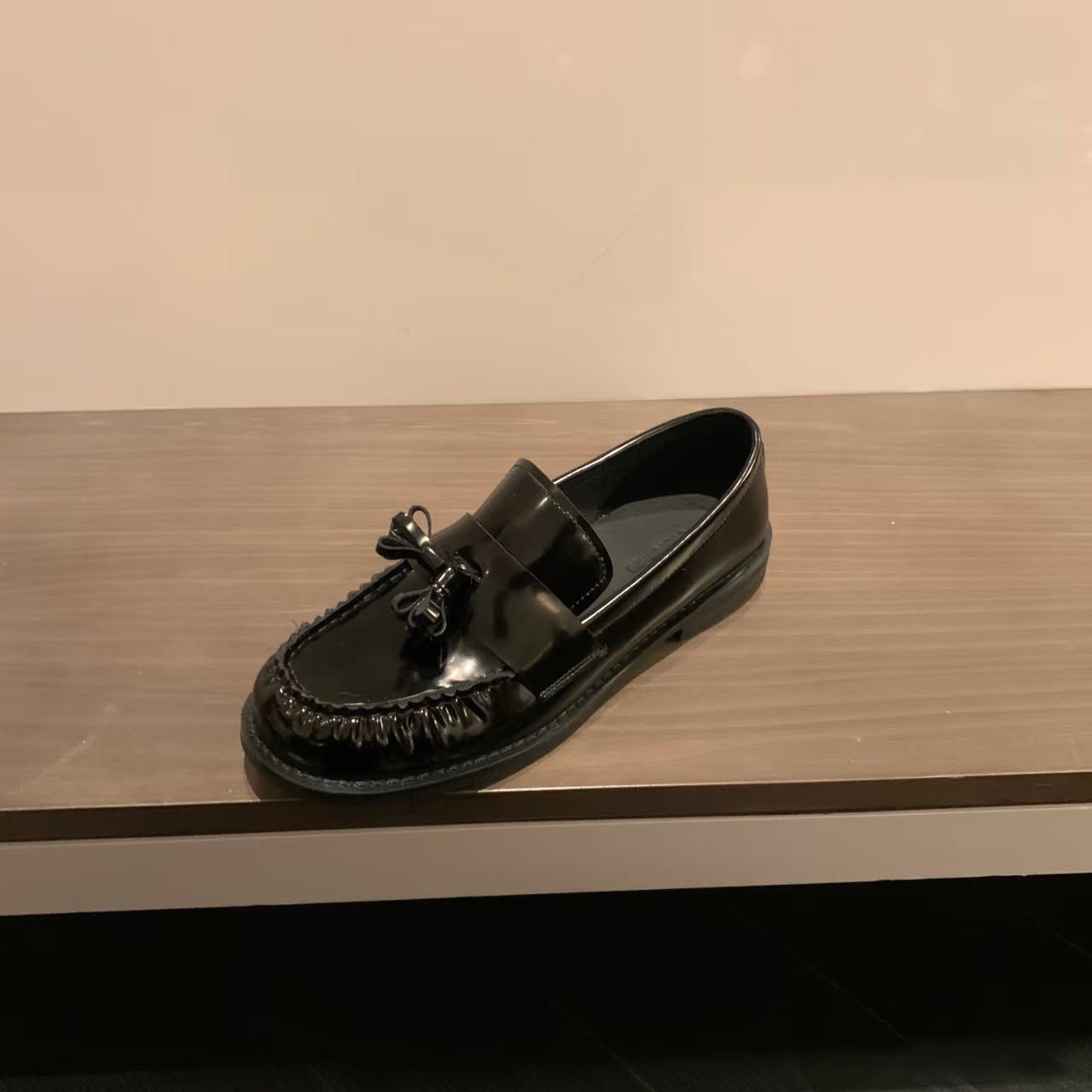 Damen Mokassins Elegant Schleifen Detail Schwarze Eleganz - BerlinGlamour