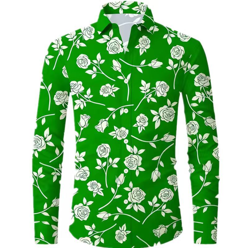 Herren Bluse Floral Modern Trendig