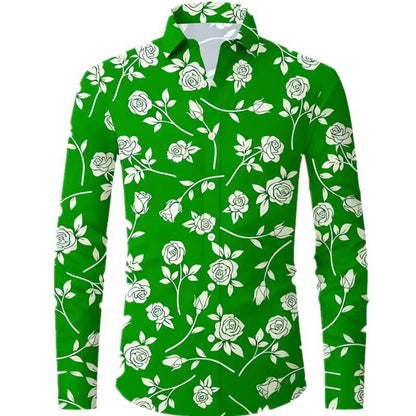 Herren Bluse Floral Modern Trendig