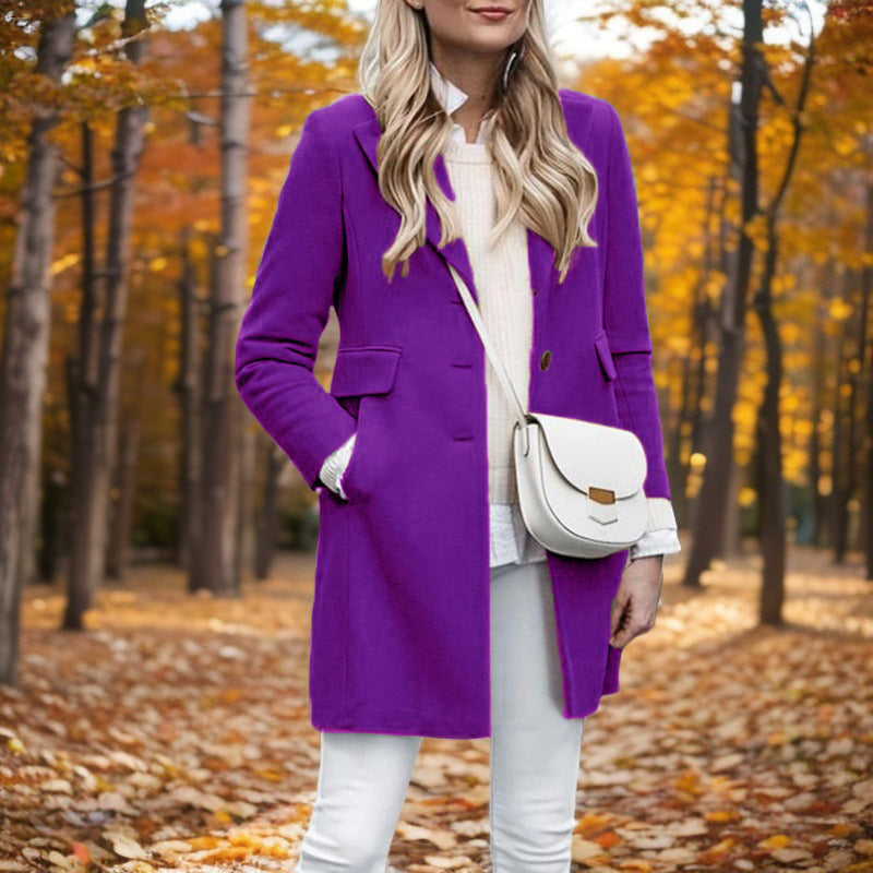 Eleganter Damen Wollmantel Modern Berlin Stil