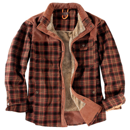 Herren Flanelljacke Warm Kuschelig Winterjacke