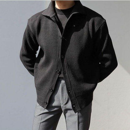 Herren Jacke Strukturiert Button Down Modern