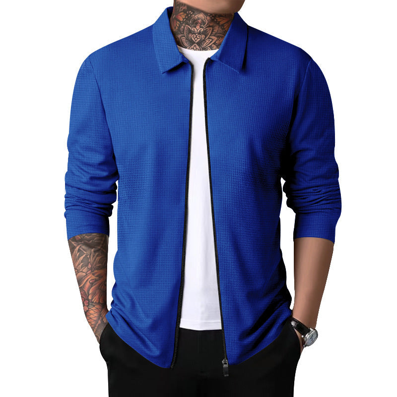 Herren Sportshirt Langarm Atmungsaktiv Mit Reißverschluss
