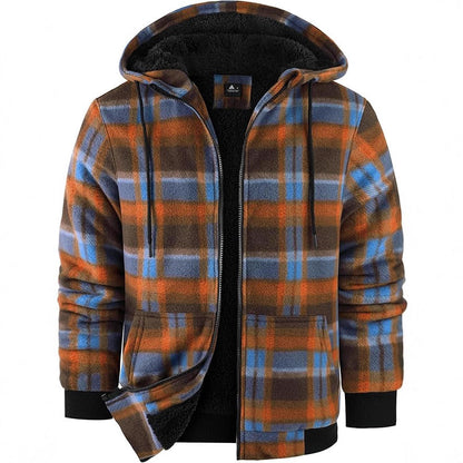 Herren Flanelljacke Gefüttert Urban Karo Muster