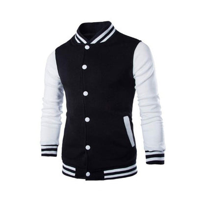 Herren Sportjacke Modern mit Kontrastärmeln Schnellverschluss
