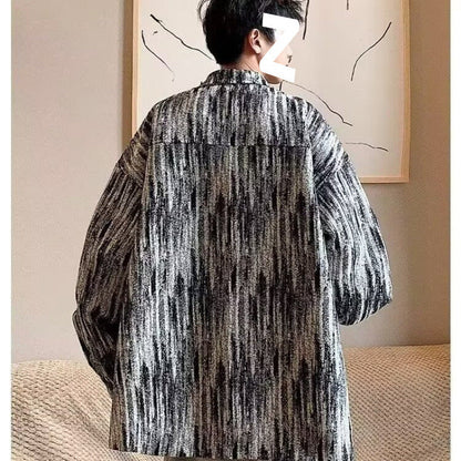 Herren Hemdjacke Modern Strukturiert Trendig