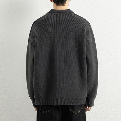 Herren Strickpullover Modern V-Ausschnitt Sportlich
