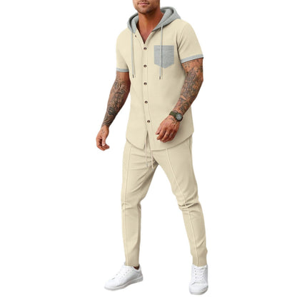 Herren Hoodie Set Sportlich Modern mit Hose