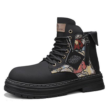 Damen Schnürboots mit Reißverschluss Farbenfroh Modisch
