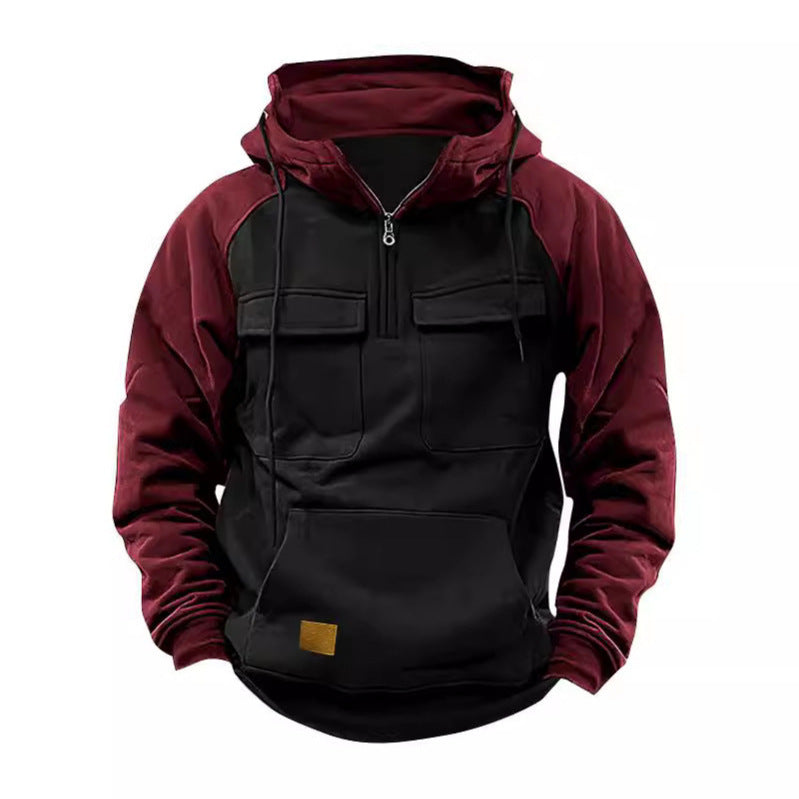 Herren Hoodie Funktionell Mit Taschen Modern Sportlich