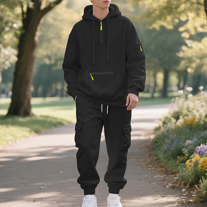 Herren Sportliche Hoodie Jogginghose Set