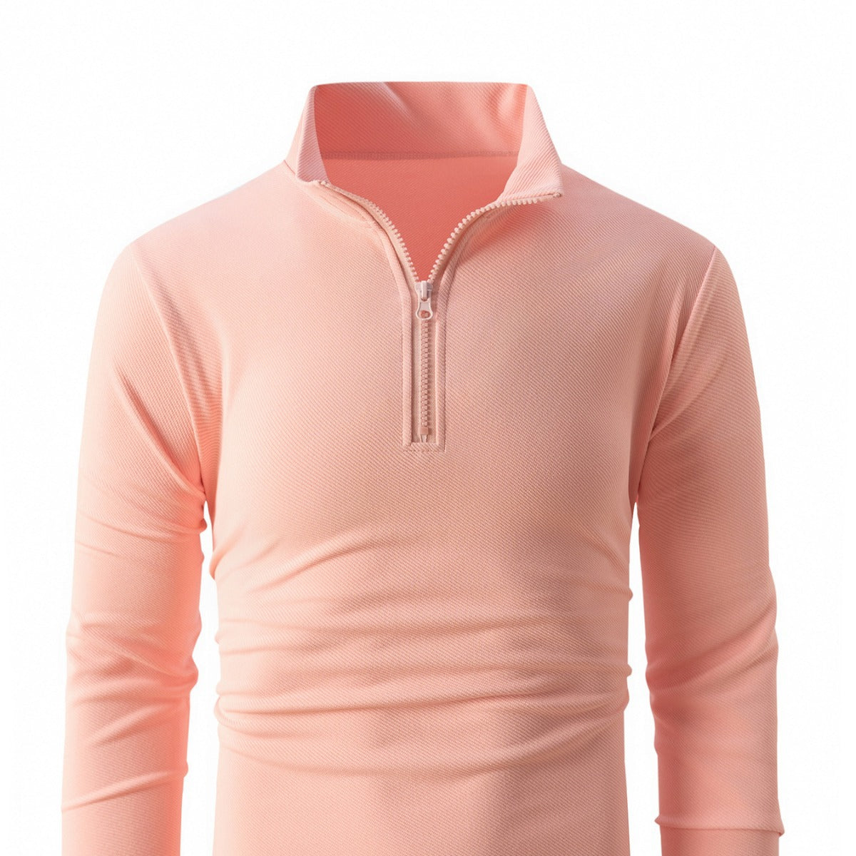 Herren Langarmshirt Sportlich Halb Reißverschluss Fitness