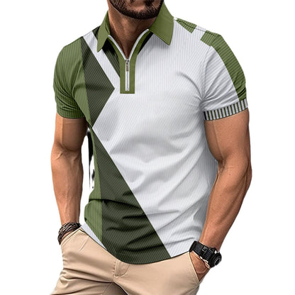 Herren Polohemd Modern Geometrisches Design Slim Fit