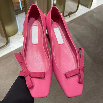 Damen Ballerinas mit Schleife Elegant Schuhe für Frauen - BerlinGlamour