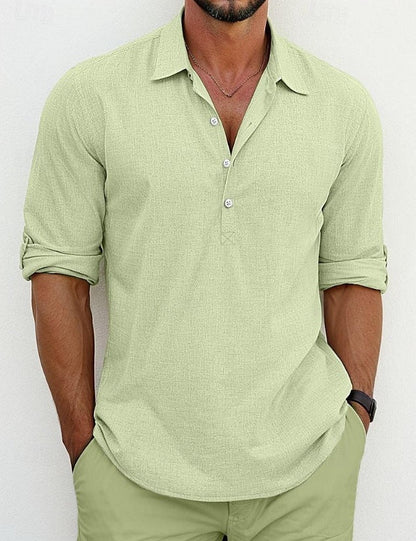 Herren Langarmhemd Modern Berlin Stil