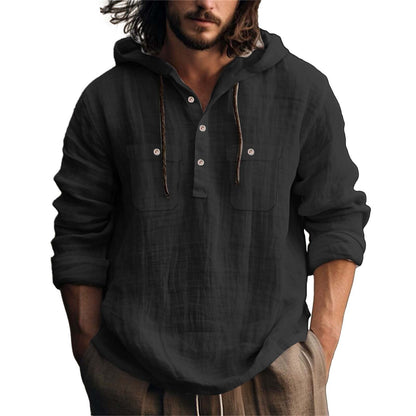 Herren Kapuzenpullover Lässig Mit Taschen Grau