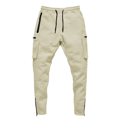 Herren Jogginghose Cargo Bequem Reißverschluss Taschen Modern