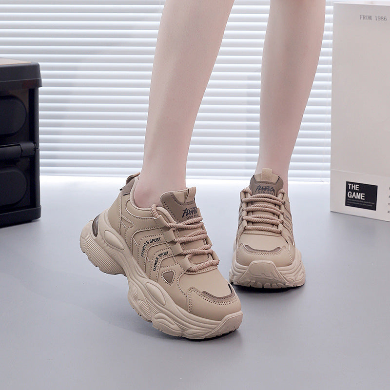 Damen Sneaker Chunky Atmungsaktiv Komfort Laufsohle