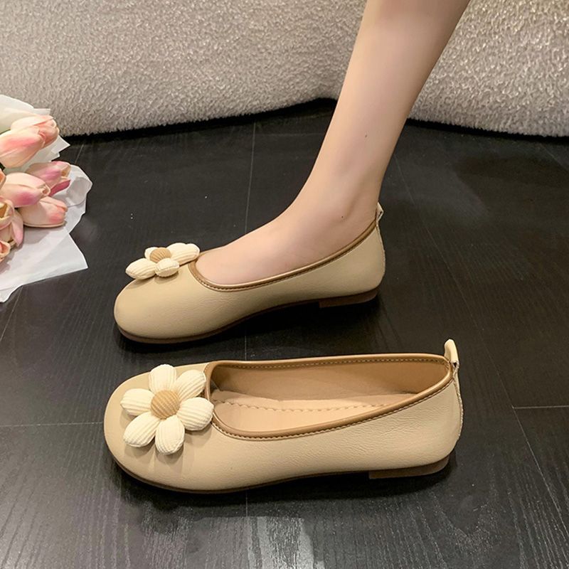 Damen Ballerinas Elastisch Floral Schnürlos