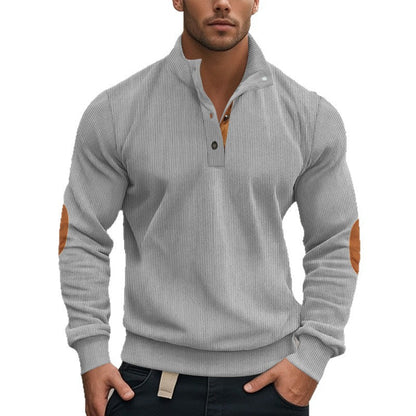 Herren Pullover Stehkragen Modern Kontrastakzent